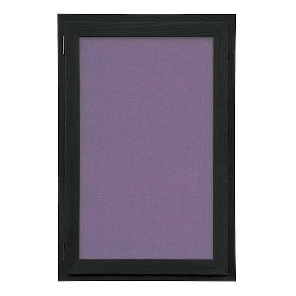 Outdoor Enclosed Combo Board, 42"x32", Satin Frame/Black & Cork